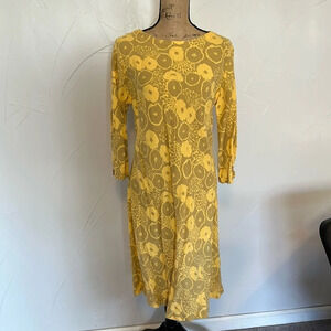 Click Marimekko Style Floral Linen Dress